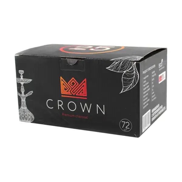 Уголь Crown кокосовый 72 шт (25 мм)