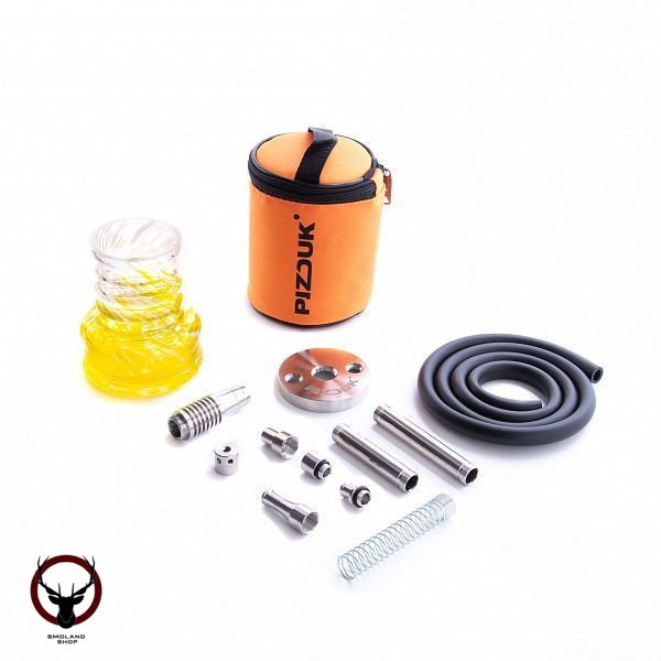 Кальян Pizduk hookah (orange-bag) бело-жёлтая колба