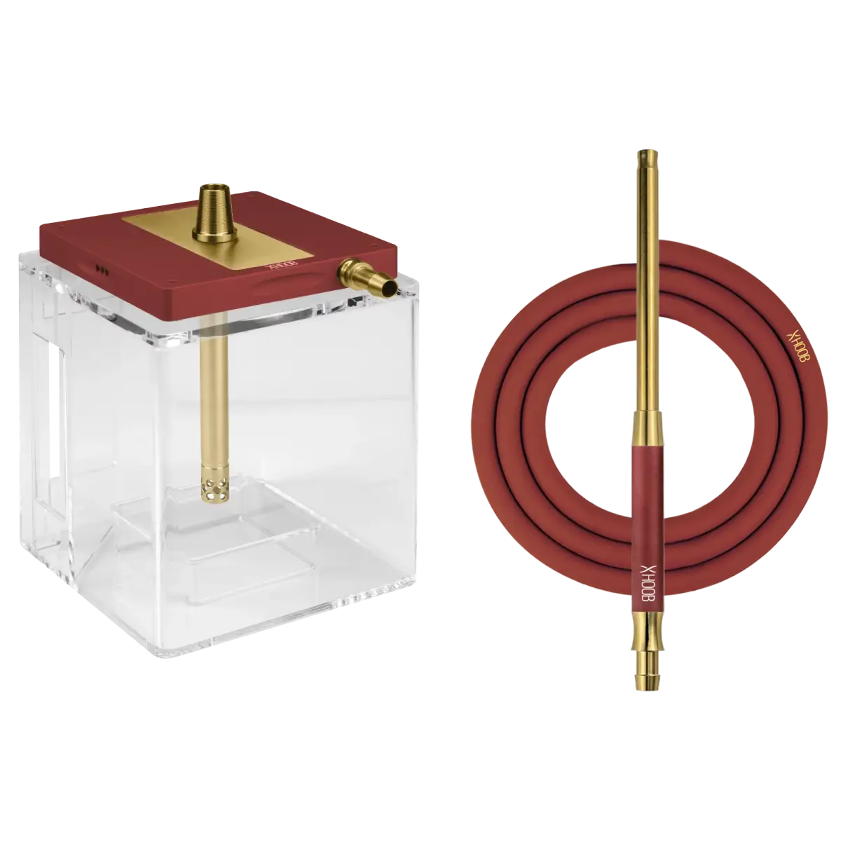 Кальян Hoob Atom Wine red x Gold | Cube Gold