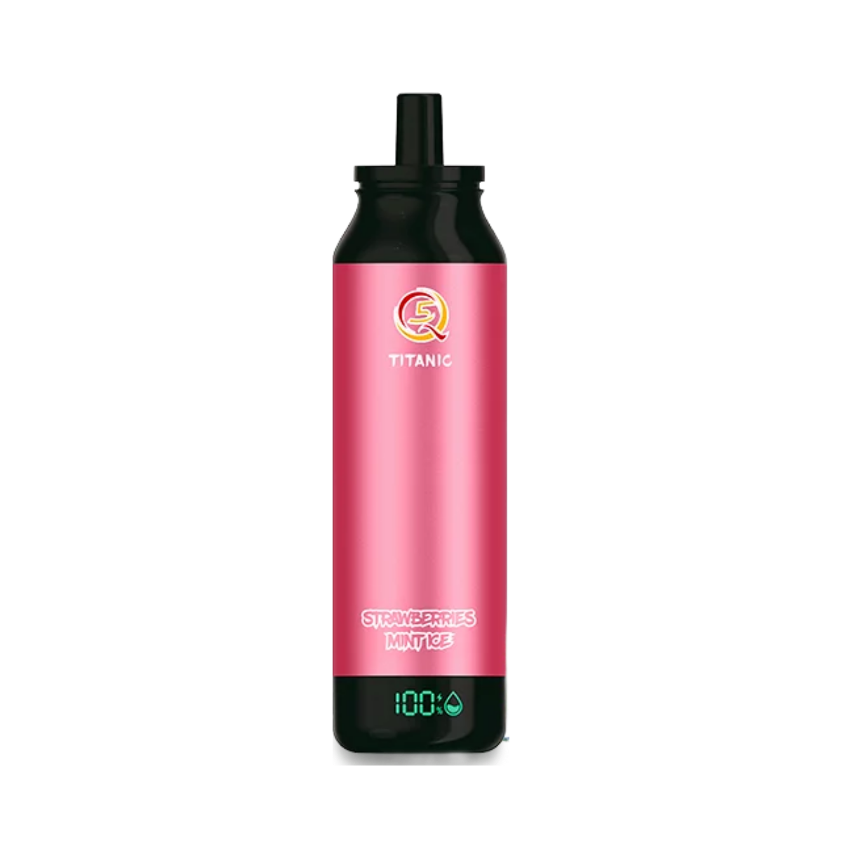 Эл. сиг. Q5 TITANIC 14000 Сочная клубника, мята и лед / Juicy strawberries, mint and ice 2 %