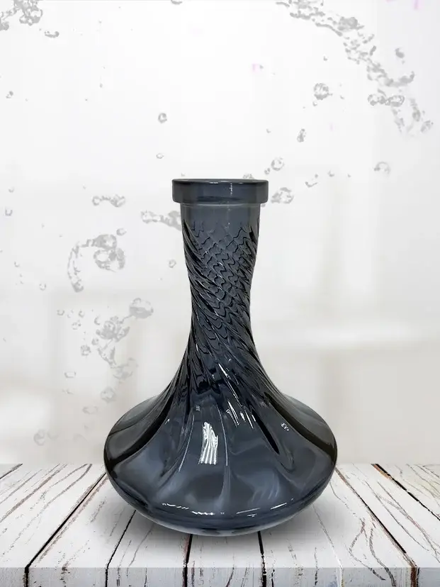 Колба Vessel Glass Крафт рифленная серый дым