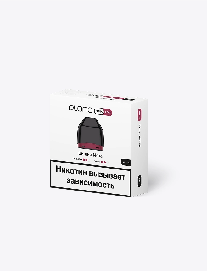 Картридж PLONQ META Вишня мята 4 мл 0,8 Ом 2% (уп. 1 шт)